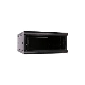 Extralink - Rack kabinet - 600x600 mm - vægmonterbar - sort - 4U - 19