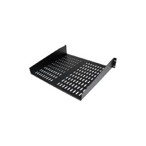 StarTech.com 1U Server Rack Shelf, 2U 16in Universal Fixed Vented Network Rack Shelf/Cantilever Tray for 19 AV/Data/Network Equipment Enclosure w/Cage Nuts & Screws, 50lbs Weight Cap. - 2U Network Rack Shelf (CABSHELFV) - Rackhylde - sort - 2U - 19 - for 