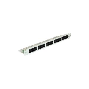 Delock - Patch-panel - CAT 3 - RJ-45 X 50 - lysegrå, RAL 7035 - 1U - 19