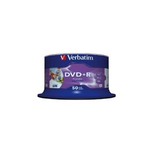 VERBATIM DVD+R 4,7GB 16X PRINTABLE FULL CAKE*50 43512, multipack