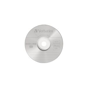 Verbatim - 25 x DVD+RW - 4.7 GB 4x - sølvmatteret - spindle