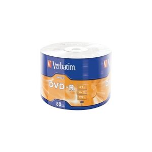 Verbatim DataLife - 50 x DVD-R - 4.7 GB (120min) 16x - matsølv - spindle