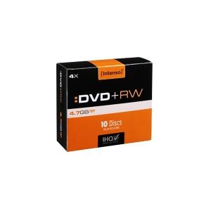 Intenso - 10 x DVD+RW - 4.7 GB (120min) 4x - tynd cd-boks