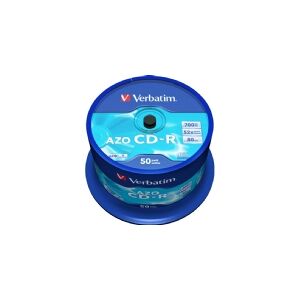 Verbatim CD-R AZO Crystal, 52x, CD-R, 120 mm, 700 MB, Spindel, 50 stk