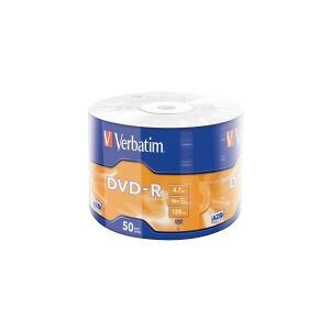 Verbatim - 50 x DVD-R - 4.7 GB (120min) 16x - sølvmatteret - spindle