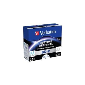 Verbatim M-Disc - 5 x BD-R - 25 GB 4x - printbar overflade for ink jet - cd-boks