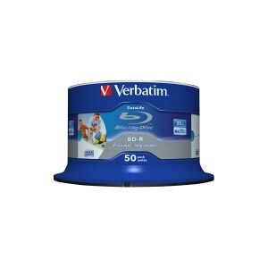 Verbatim DataLife - 50 x BD-R - 25 GB 6x - printbar overflade for ink jet - spindle