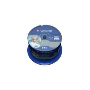 Verbatim DataLife - 50 x BD-R - 25 GB 6x - printbar overflade for ink jet - spindle