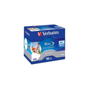 Verbatim - 10 x BD-R DL - 50 GB 6x - printbar overflade for ink jet - cd-boks