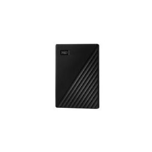 Western Digital WD My Passport WDBPKJ0050BBK - Harddisk - krypteret - 5 TB - ekstern (bærbar) - USB 3.2 Gen 1 - 5400 rpm - 256-bit AES - sort