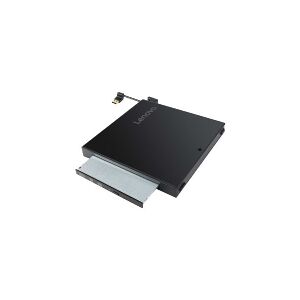 Lenovo Tiny IV DVD Burner Kit - Disk drev - DVD-brænder - USB - ekstern - for ThinkCentre M70q Gen 2  M75q Gen 2  M75t Gen 2  M90  M90q Gen 2  ThinkStation P340  P350