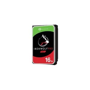 Seagate IronWolf Pro ST16000NE000 - Harddisk - 16 TB - intern - 3.5 - SATA 6Gb/s - 7200 rpm - buffer: 256 MB - med 2 års Rescue Data Recovery Service Plan