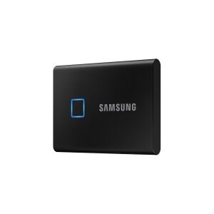 Samsung T7 Touch MU-PC1T0K - SSD - krypteret - 1 TB - ekstern (bærbar) - USB 3.2 Gen 2 (USB-C stikforbindelse) - 256-bit AES - sort