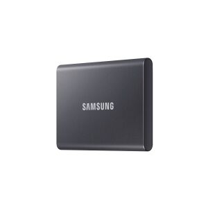 Samsung T7 MU-PC1T0T - SSD - krypteret - 1 TB - ekstern (bærbar) - USB 3.2 Gen 2 (USB-C stikforbindelse) - 256-bit AES - titan grå