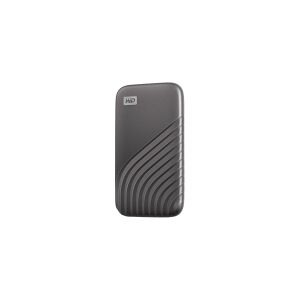 Western Digital WD My Passport SSD WDBAGF5000AGY - SSD - krypteret - 500 GB - ekstern (bærbar) - USB 3.2 Gen 2 (USB-C stikforbindelse) - 256-bit AES - space grey