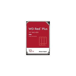 Western Digital WD Red Plus NAS Hard Drive WD120EFBX - Harddisk - 12 TB - intern - 3.5 - SATA 6Gb/s - 7200 rpm - buffer: 256 MB