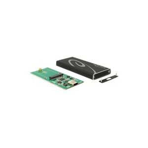 Delock - Lagringspakning - M.2 Card - USB 3.1 (Gen 2) - sort