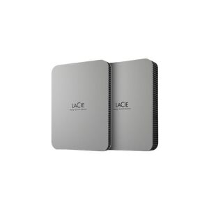 LaCie Mobile Drive STLP1000400 - Harddisk - 1 TB - ekstern (bærbar) - USB 3.2 Gen 1 (USB-C stikforbindelse) - månesølv