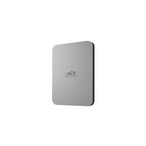LaCie Mobile Drive STLP2000400 - Harddisk - 2 TB - ekstern (bærbar) - USB 3.2 Gen 1 (USB-C stikforbindelse) - månesølv - med 3 års Seagate Rescue Data Recovery