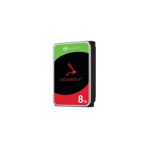 Seagate IronWolf ST8000VN002 - Harddisk - 8 TB - intern - 3.5 - SATA 6Gb/s - buffer: 256 MB - med 3 års Seagate Rescue Data Recovery