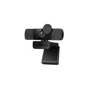 ProXtend X302 Full HD - Webcam - farve - 1920 x 1080 pixel (30fps) - audio - USB - Indbygget privacy filter - Sort
