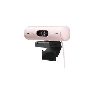 Logitech®   BRIO 500 - Webcam - farve - Full HD (1920 x 1080) - Indbygget mikrofon (Stereo) - USB-C - Rose
