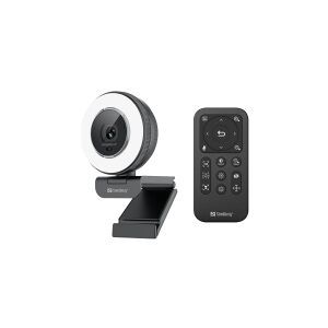 Sandberg Streamer USB Webcam Pro Elite - Live streaming-kamera - farve - 2560 x 1440 - audio - USB 2.0 - MJPEG, H.264, YUY2, H.265