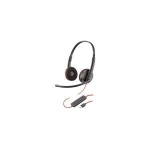 Plantronics Poly Blackwire C3220 - 3200 Series - headset - på øret - kabling - USB-C - støjisolerende