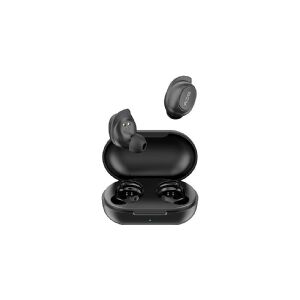 Xiaomi QCY T9 TWS - ægte trådløse øretelefoner med mik. - ørespids / in-ear - Bluetooth® 5.0 - op til 25 timers batteritid (via medfølgende ladeæske) - Sort