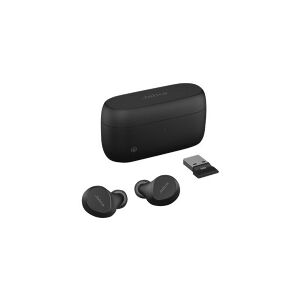 GN Audio Jabra Evolve2 Buds MS - Ægte trådløse øretelefoner med mik. - i øret - Bluetooth - aktiv støjfjerning - USB-A via Bluetooth adapter - støjisolerende - sort - Certified for Microsoft Teams