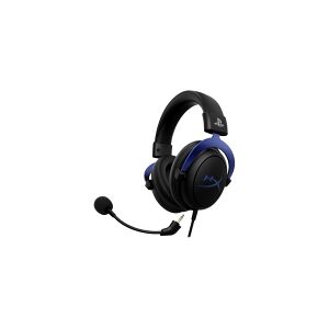 HP HyperX Cloud - Headset - fuld størrelse - kabling - 3,5 mm jackstik - sort, blå