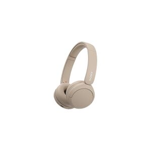 Sony WH-CH520 - Hovedtelefoner med mik. - på øret - Bluetooth - trådløs - beige