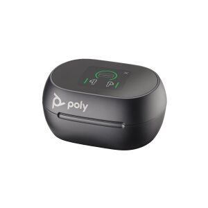 HP Poly Voyager Free 60+ UC - Ægte trådløse øretelefoner med mik. - i øret - aktiv støjfjerning - USB-A via Bluetooth adapter - carbon-sort - Zoom Certified