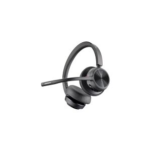 HP Poly Voyager 4320 - Voyager 4300 UC series - headset - på øret - Bluetooth - trådløs, kabling - USB-C - sort - Zoom Certified