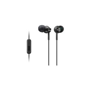 Sony MDR-EX110AP - Øreproptelefoner med mik. - i øret - kabling - 3,5 mm jackstik - rød