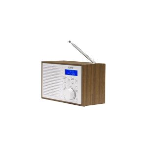 Denver DAB-46WHITE, Analog & Digital, DAB+,FM, 2 W, LCD, Brun, Hvid