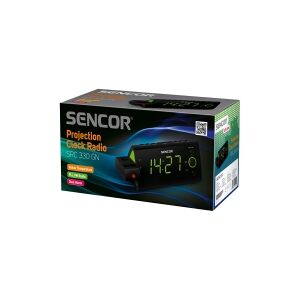 Sencor SRC 330 GN RADIOCLOCK, Alam Clock with projector, Digital, FM, ,05 cm (1.2), Green - 420g