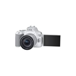 Canon EOS 250D - Digitalkamera - SLR - 24.1 MP - APS-C - 4K / 25 fps - 3x optisk zoom EF-S 18-55 mm IS STM objektiv - Wi-Fi, Bluetooth - hvid