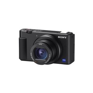 Sony ZV-1 - Digitalkamera - kompakt - 20.1 MP - 4K / 30 fps - 2.7x optisk zoom - ZEISS - Wireless LAN - sort