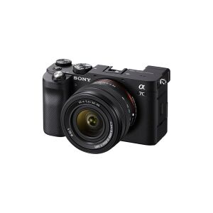 Sony a7C ILCE-7CL - Digitalkamera - spejlløst - 24.2 MP - Full Frame - 4K / 30 fps - 2.1x optisk zoom 28 - 60 mm objektiv - Wireless LAN, NFC, Bluetooth - sort