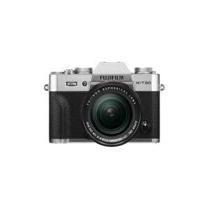 Fujifilm X -T30 II + 18-55mm, 26,1 MP, 9600 x 2160 pixel, X-Trans CMOS 4, 4K Ultra HD, Berøringsskærm, Sølv, Sort