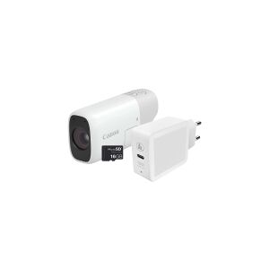 Canon PowerShot ZOOM - Essential Kit - digitalkamera - kompakt - 12.1 MP - 1080p / 30 fps - 4x optisk zoom - Wi-Fi, Bluetooth - hvid