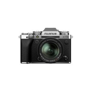 Fujifilm X Series X-T5 - Digitalkamera - spejlløst - 40.2 MP - APS-C - 6.2K / 29.97 fps - 3x optisk zoom XF 18-55 mm R LM OIS-objektiv - Wi-Fi, Bluetooth - sølv