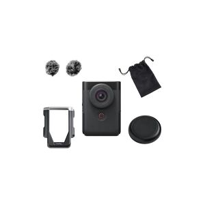 Canon PowerShot V10 - Advanced Vlogging Kit - digitalkamera - kompakt - 20.9 MP - 4K / 29.87 fps - Wi-Fi, Bluetooth - sort