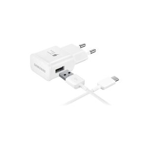 Samsung Travel Adapter EP-TA20 - Strømforsyningsadapter (USB) - på kabel: USB-C - hvid - for Galaxy A3 (2017), A5 (2017), A7 (2017), Note7, S8