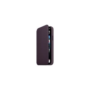 Apple Folio - Flipomslag til mobiltelefon - læder - aubergine - for iPhone 11 Pro