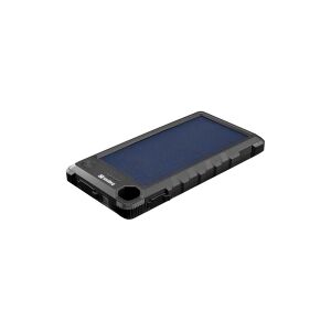 Sandberg Outdoor Solar Powerbank 10000 - Solarstrømbank - 10000 mAh - 37 Wh - 3 A (USB, 24 pin USB-C) - på kabel: Micro-USB, USB-C