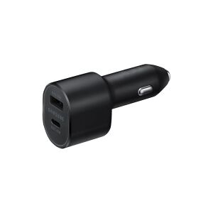 Samsung Dual Car Charger EP-L5300 - Bilstrømsadapter - 45 Watt - 3 A - PD, QC, AFC, SFC - 2 output-stikforbindelser (USB, 24 pin USB-C) - sort