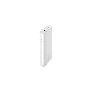 Belkin Components Belkin BoostCharge - Powerbank - 20000 mAh - 30 Watt - Fast Charge, PD - 2 output-stikforbindelser (USB, 24 pin USB-C) - hvid