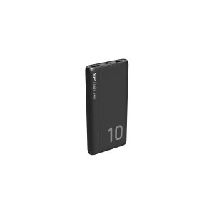 Silicon Power GP15 - Powerbank - 10000 mAh - 2.1 A - 2 output-stikforbindelser (2 x USB) - sort